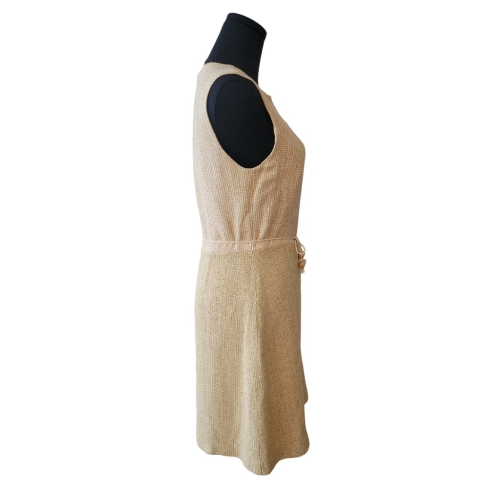Vintage Tocca Sleeveless 100% Silk Tweed Dress Size 8 - Picture 3 of 5